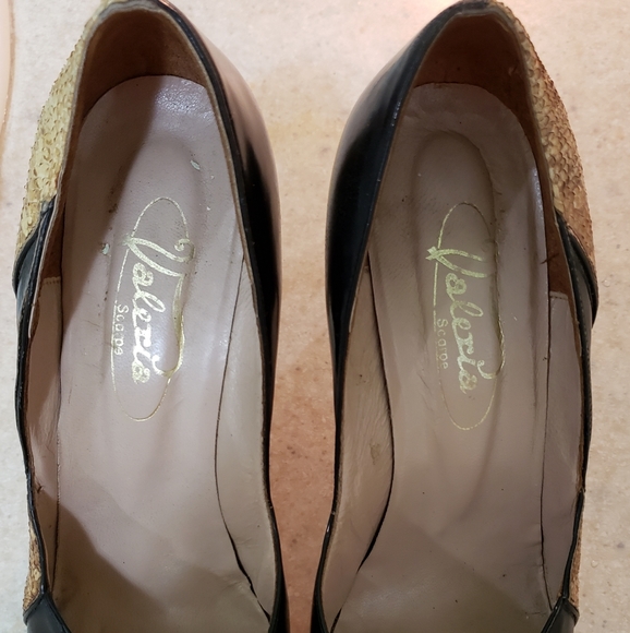 Authentic vintage black patent leather and python/reptile shoes - Picture 3 of 15